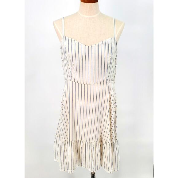 Old Navy Dresses & Skirts - Old Navy Womens Size Large Blue/Cream Striped Fit & Flare Cami Dress New